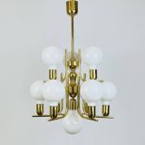 70s Hollywood Regency Gold Pendant Light