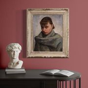 Italian painting portrait of a woman in Impressionist style