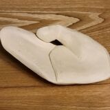 Empty hand pocket ceramic geometric sculpture brutalist signed