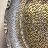 Art-Deco Bread Basket in hammered copper, Turtle shape
