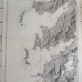 Ancient marine map of Vigo Bay Spain