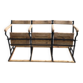 3-seater folding theatre bench