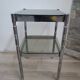 1970s metal and smoked glass side table
