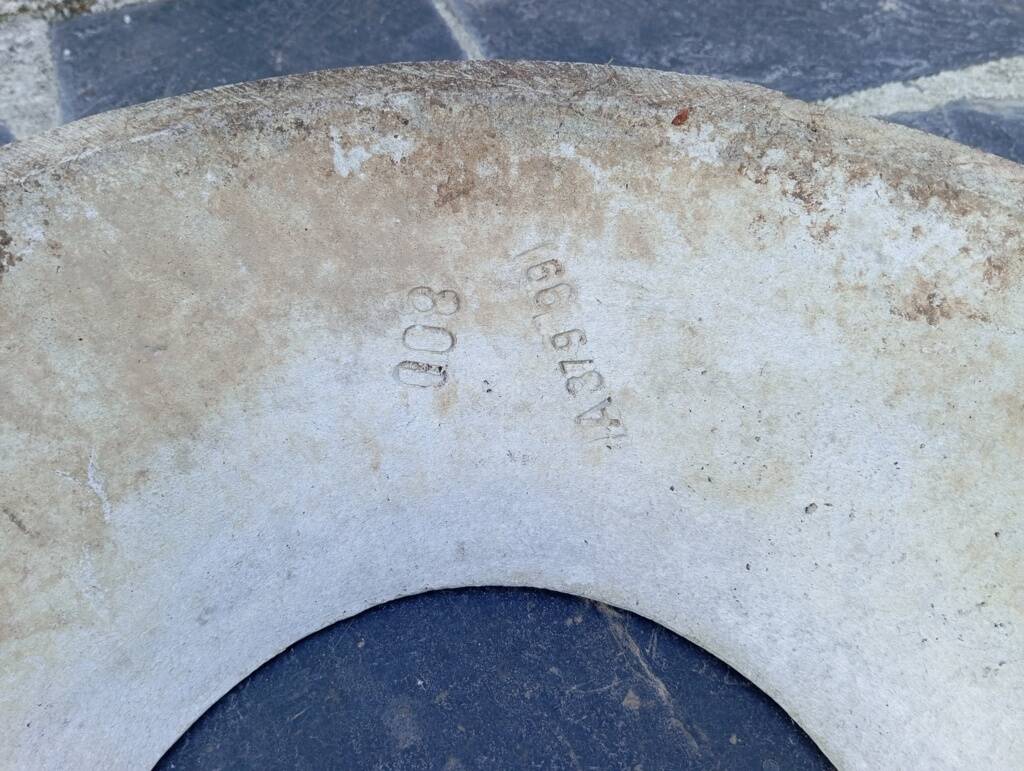 Paire de jardinières vasques années 50 fibrociment