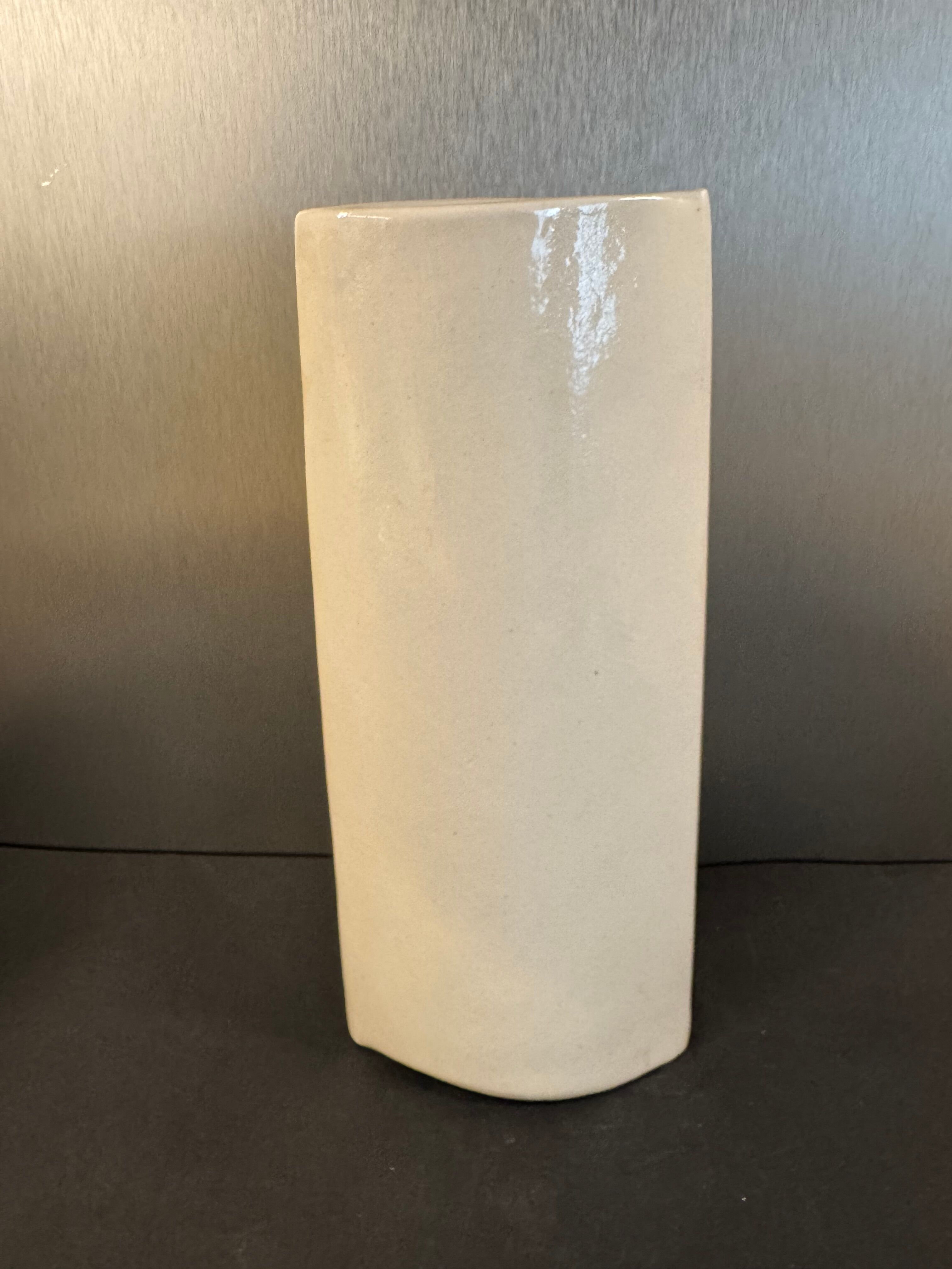 Glazed ceramic vase signed MB — France 1960s/70s