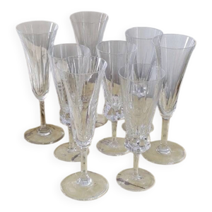 Lot de 8 flûtes à champagne - cristal