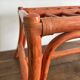 Vintage bamboo and curved rattan luggage rack
