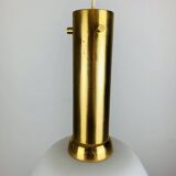 Scandinavian suspension lamp opaline brass 60s