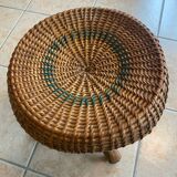 Rattan plant stand stool
