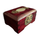 Jewel box, jade, brass, mahogany, china