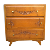 Art Deco dresser gilded oak france 1940