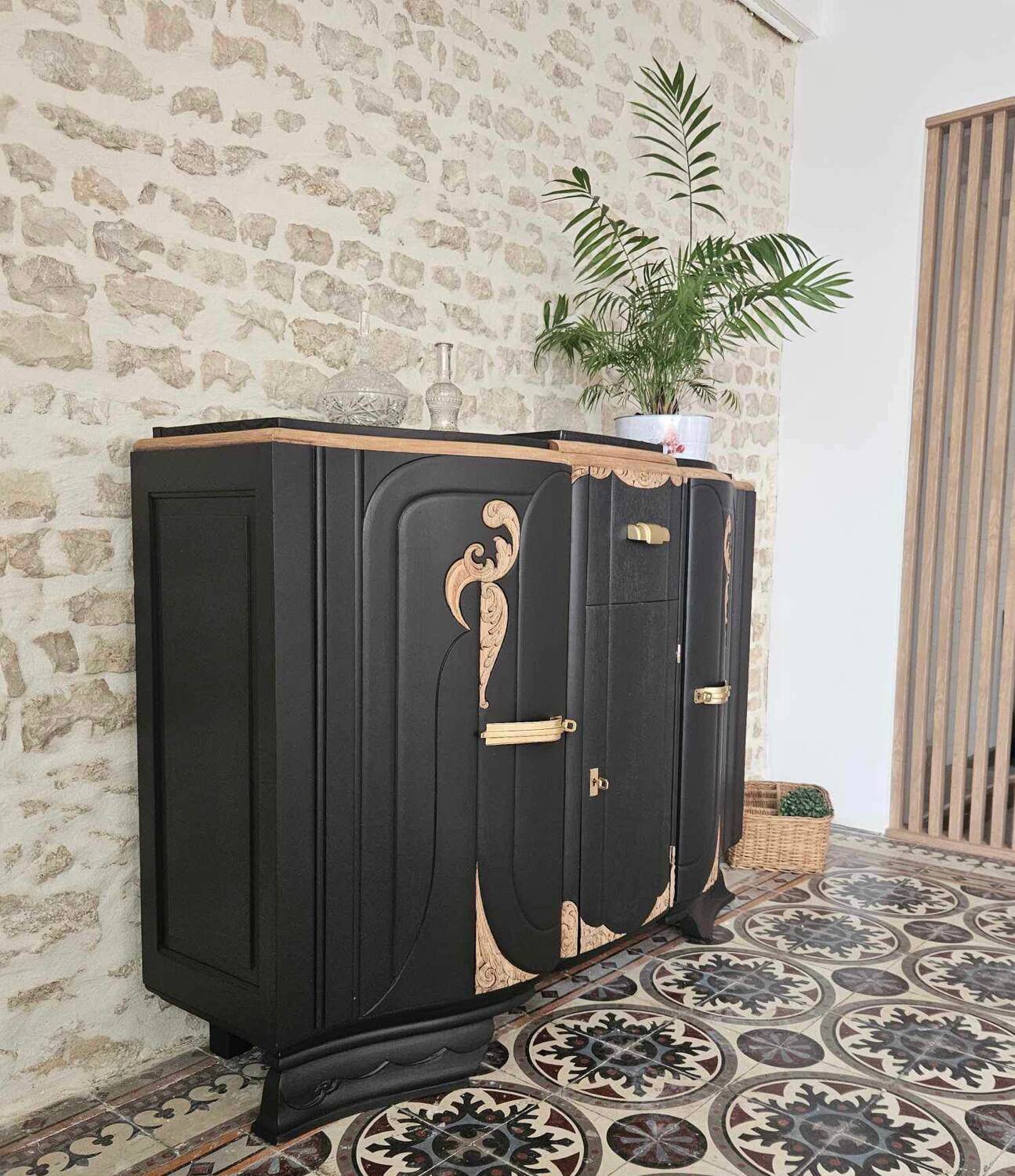 Black art deco sideboard