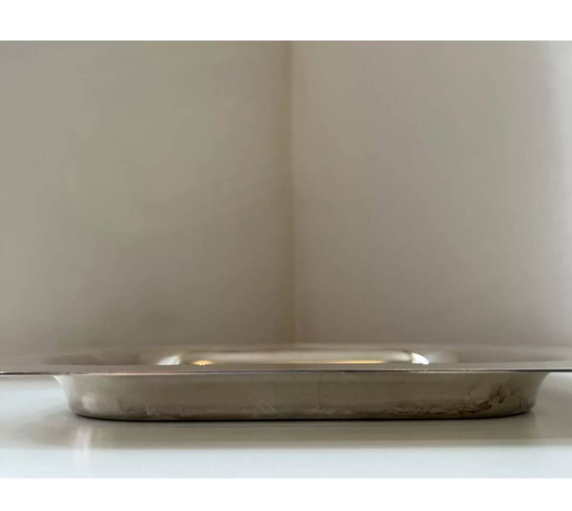 Square silver-plated metal tray CESA 1882