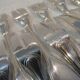 12 silver plated cake forks, Christofle Vendome, 2 prongs