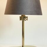 Chic brass lamp with vintage clover tray