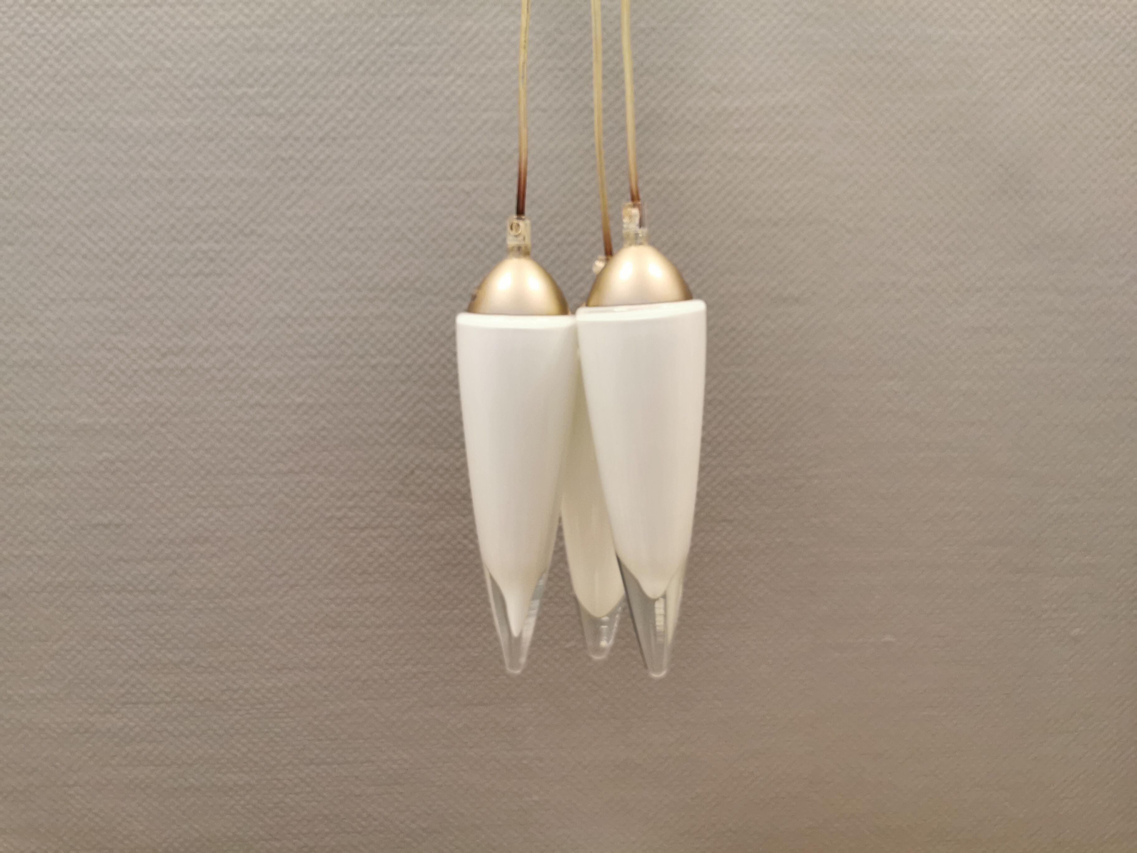 Three icicle hanging lamps