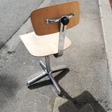 Chrome foot adjustable office chair