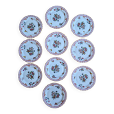 Lot de 10 assiettes à dessert Bernardaud Limoges – Compagnie des Indes