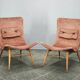 Pair of Miroslav Navrátil Shell Lounge Chairs, Czechoslovakia 1960s