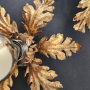 Gilded hand-forged Florentine wall lamp Hans Kögl style, Italy