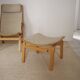 Fauteul Scandinave Finn Ostergaard avec ottoman