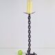 Brutalist Chain Floor Candleholder from Franz West, France, 1960s