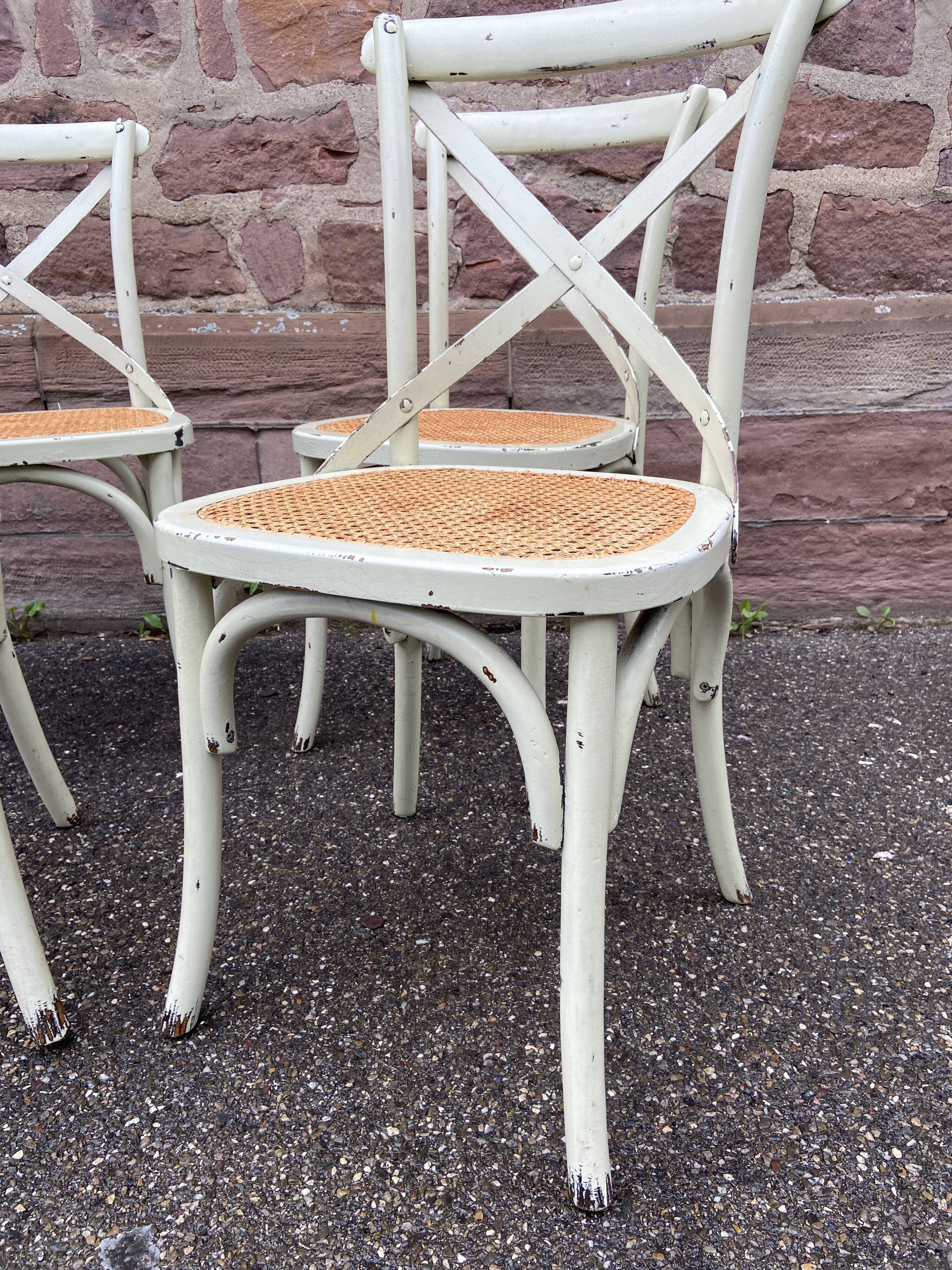 4 french chairs saint rémy restaurant bistro wood curved