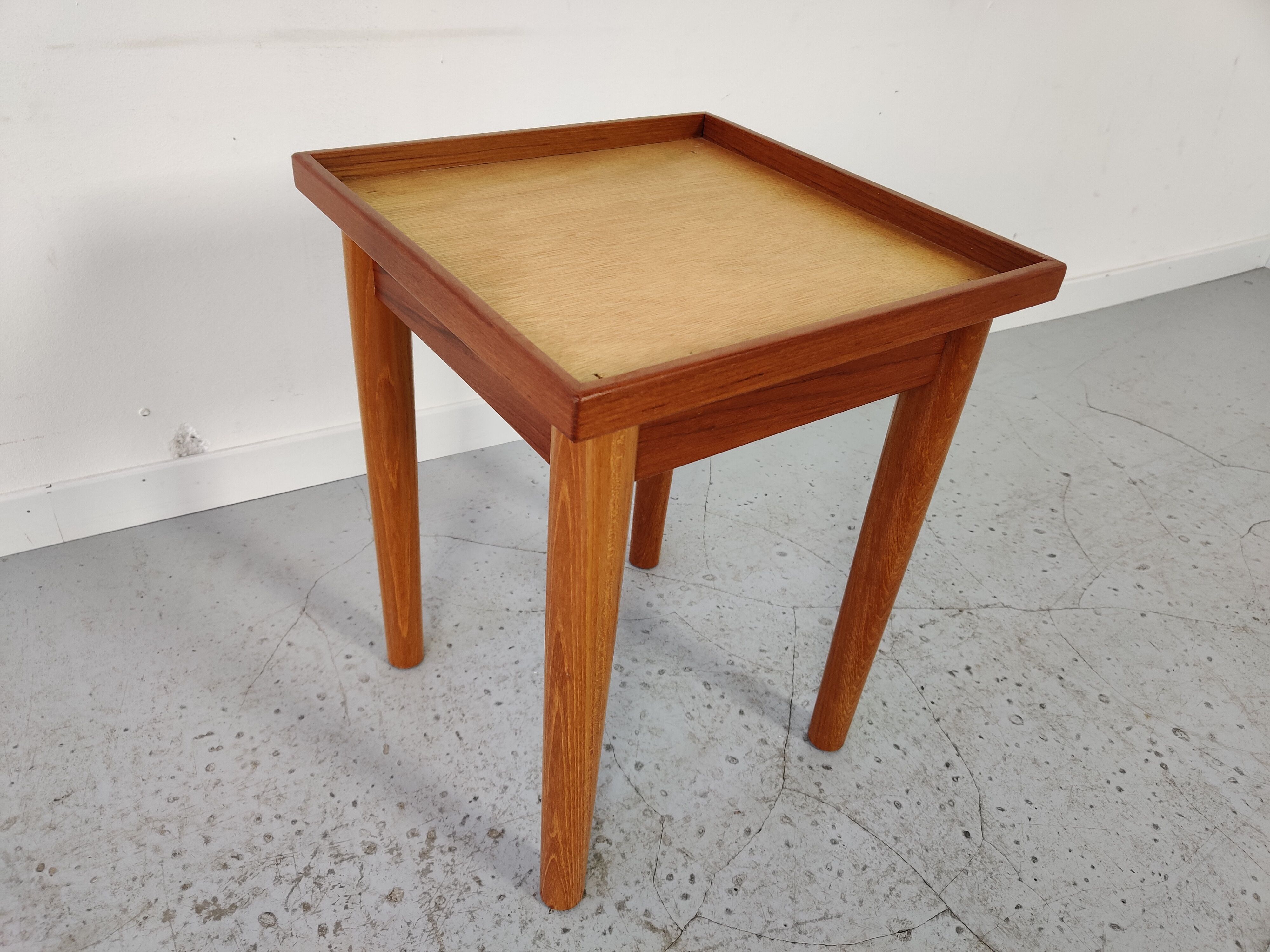 Scandinavian teak stool, 70s