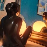 Vintage ceramic lamp from the 1980s