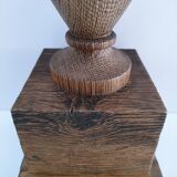 XL turned solid wood lamp base H.45.5 cm