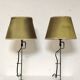 Paire de lampes en acier 1980