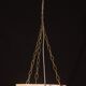 Art Decò Albaster white and pink chandelier, 1950s