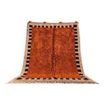 Beni Ouarain Moroccan rug orange terracotta 300x200 cm