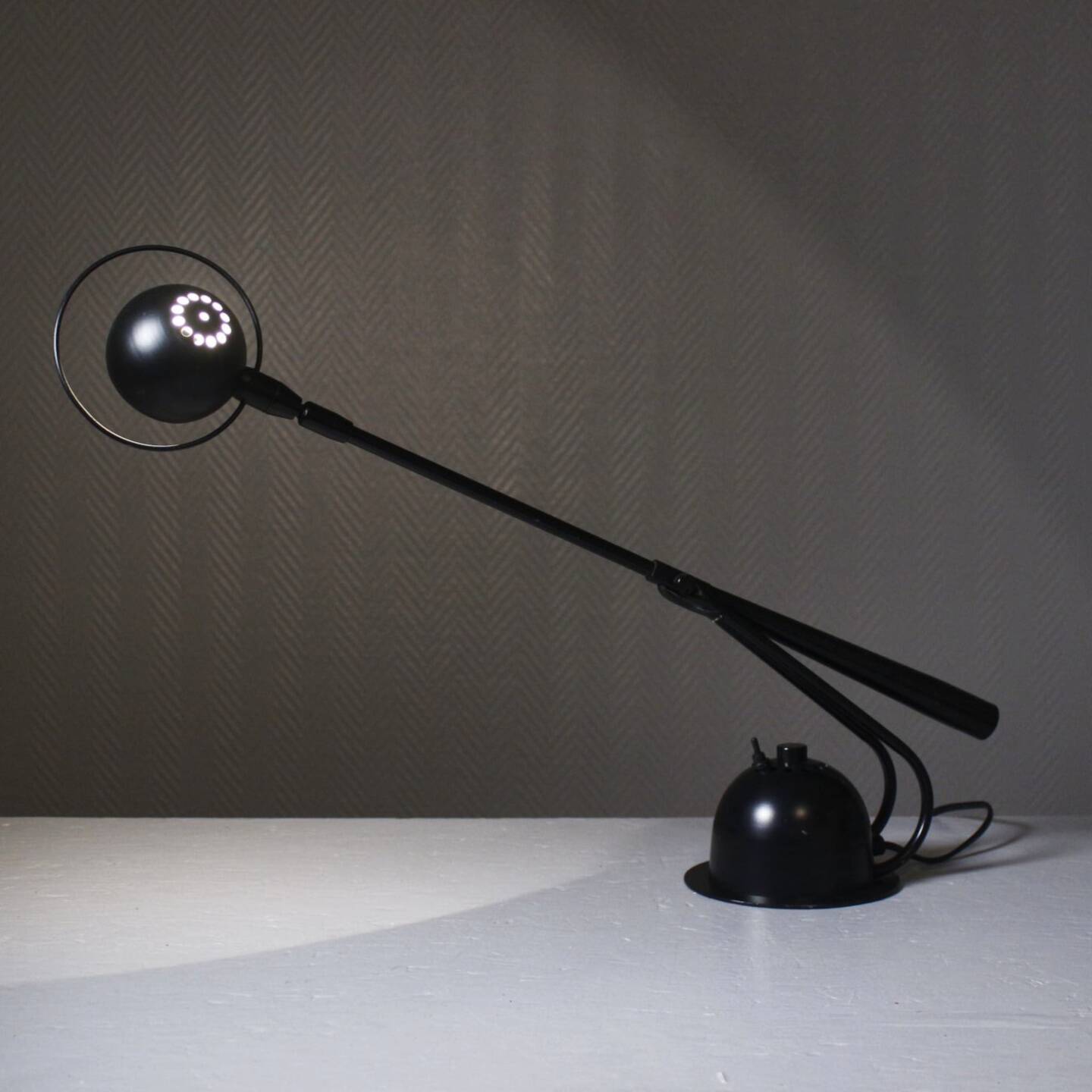 Aluminor France vintage desk lamp post-modern design 1980s