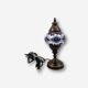 Blue mosaic deco brass lamp