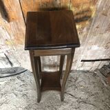 Vintage Wooden High Bolster Side Table #A605