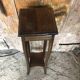Vintage Wooden High Bolster Side Table #A605