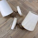 Pair of marble wall lights
