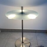 Contemporary metal and glass desk lamp