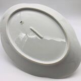 Oval serving dish in Limoges porcelain, Chastagner
