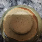 Vintage glazed stoneware bowl – Blanot pottery