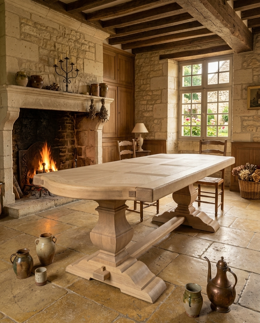 Monastery table in solid oak