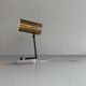 Lampe de bureau minimaliste à tête en laiton et base en marbre, années 1960, Allemagne