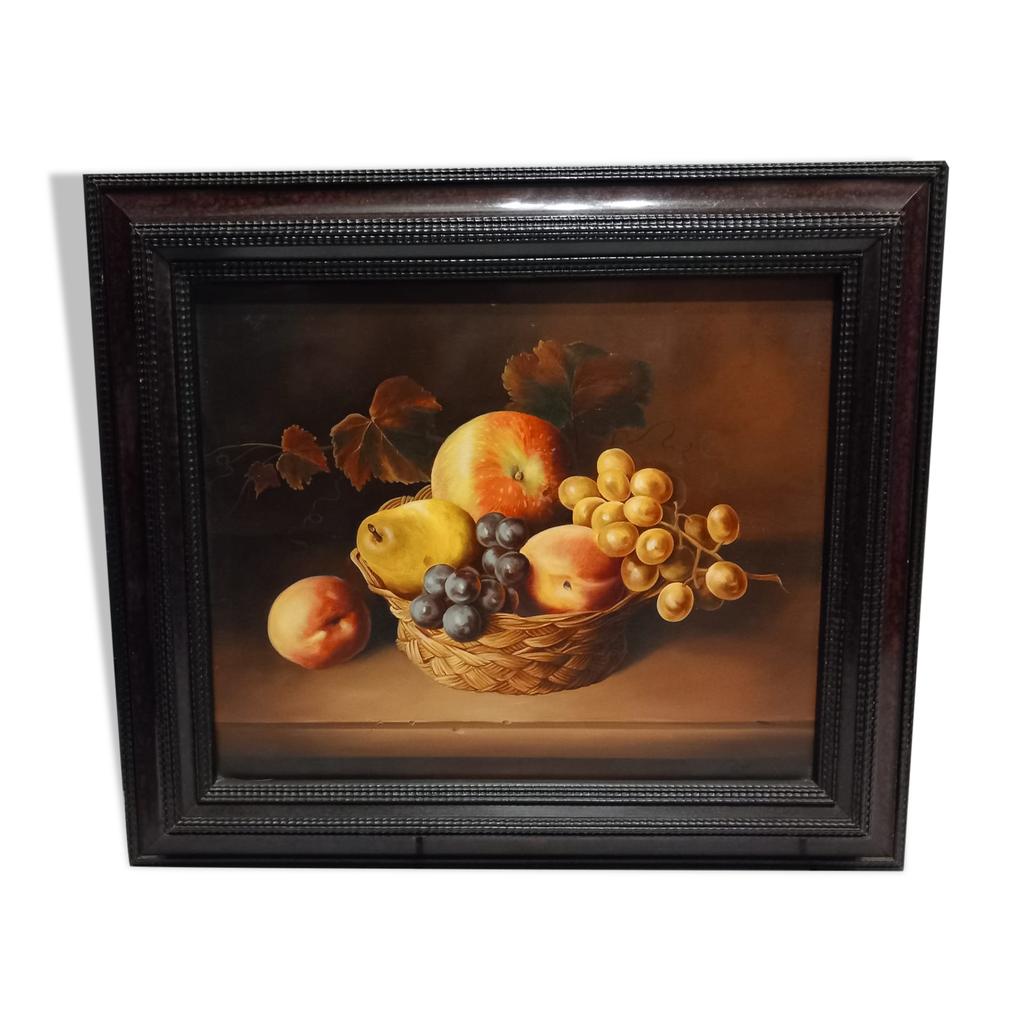 Still life oil on panel signed