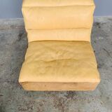 Bogo sofa in leather and suede, by Carlo Bartoli for Rossi di Albizzate