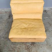 Bogo sofa in leather and suede, by Carlo Bartoli for Rossi di Albizzate