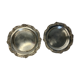 Deux dessous de bouteille métal argenté rocaille début XXème