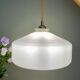 Vintage shade pendant lamp in white opaline
