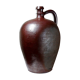 Large stoneware jar from Normandy with lustrous burgundy glaze, from the 1920s-30s.