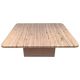 Square travertine coffee table, France, 1975